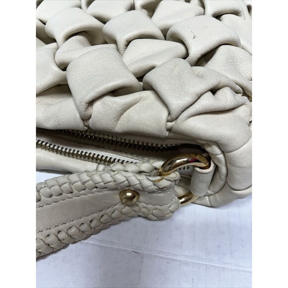 Ashreil Ivory Puffer Leather Shoulder Handbag - Picture 6 of 6